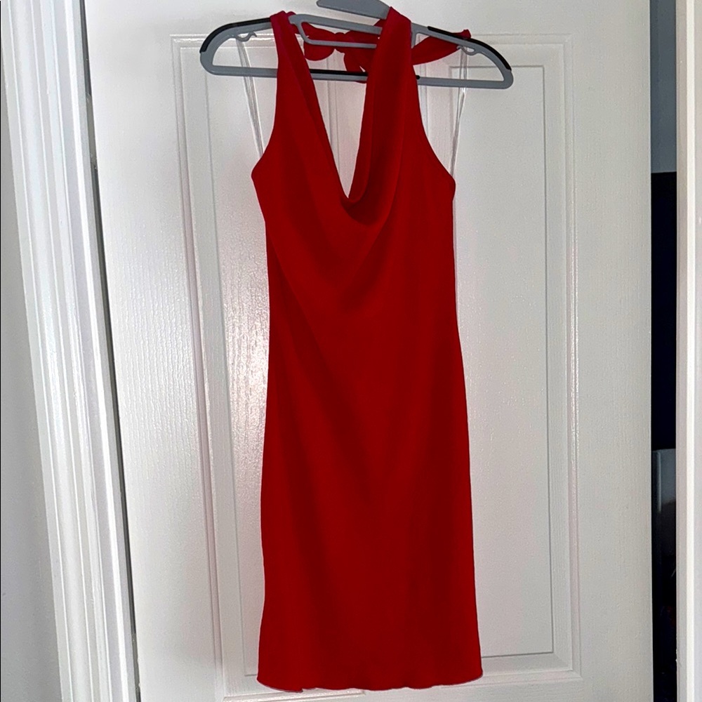 Elegant Red Sleeveless Dress